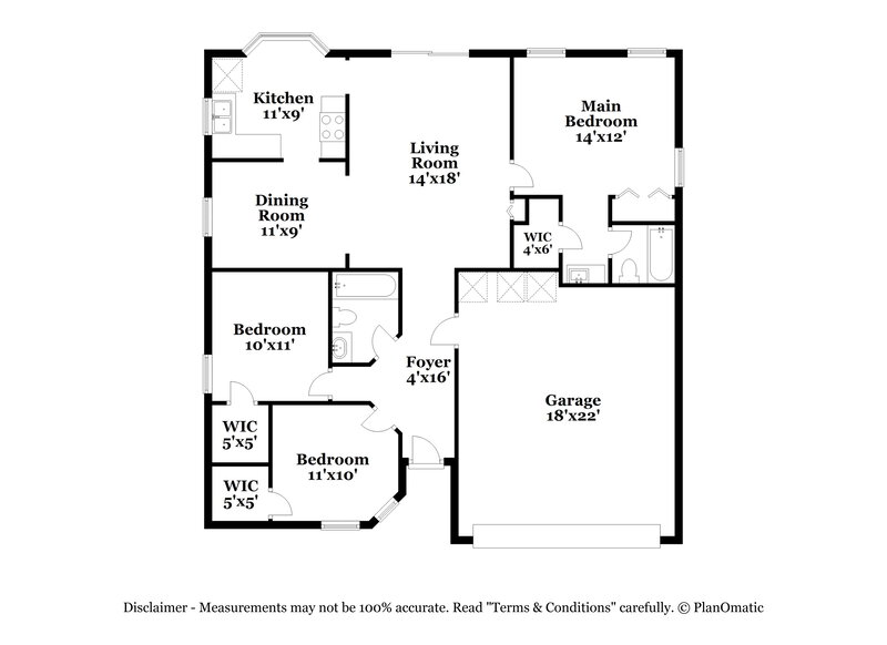 1,640/Mo, 1939 APOPKA DR Middleburg, FL 32068 Floor Plan View