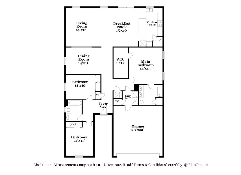 1,990/Mo, 7472 Mishkie Dr Jacksonville, FL 32244 Floor Plan View