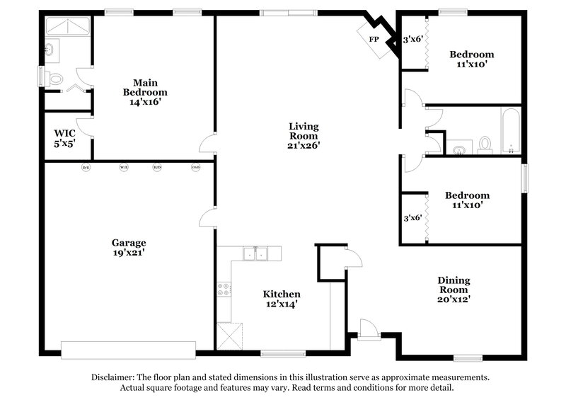 2,650/Mo, 4782 Cinnamon Fern Dr Jacksonville, FL 32210 Floor Plan View