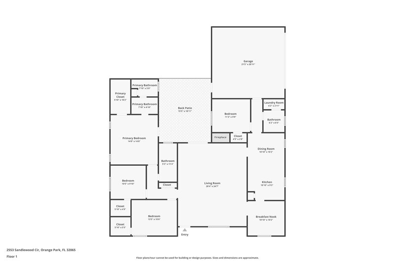 2,115/Mo, 2553 Sandlewood Cir Orange Park, FL 32065 Floor Plan View