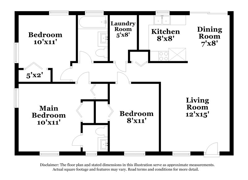 1,920/Mo, 1009 Beckner Ave Jacksonville, FL 32218 Floor Plan View