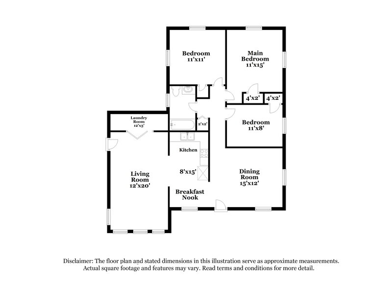 1,275/Mo, 1458 W 19th St Jacksonville, FL 32209 Floorplan View