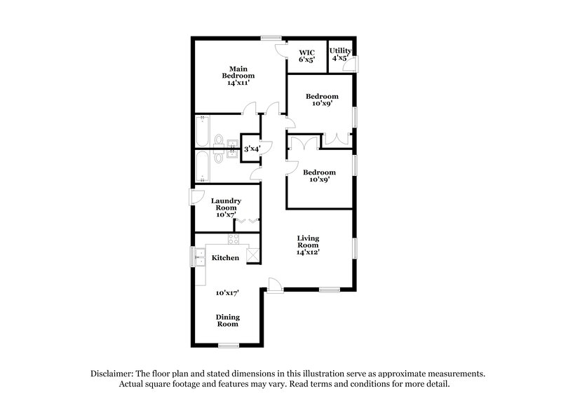 1,850/Mo, 1529 Spearing St Jacksonville, FL 32206 Floor Plan View