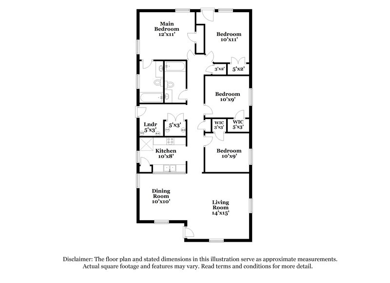 1,460/Mo, 1557 E 30th St Jacksonville, FL 32206 Floor Plan View