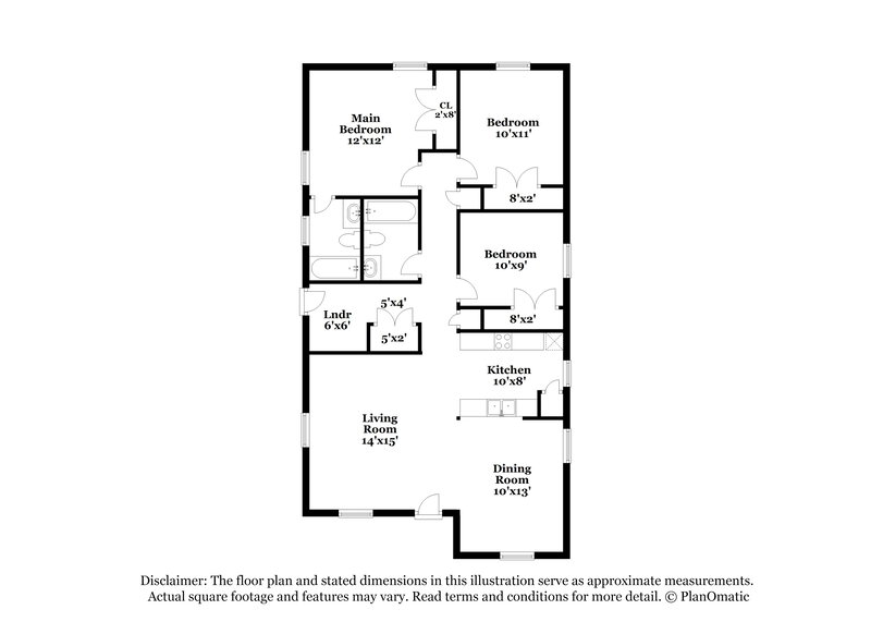 1,360/Mo, 1719 McMillan St Jacksonville, FL 32209 Floor Plan View