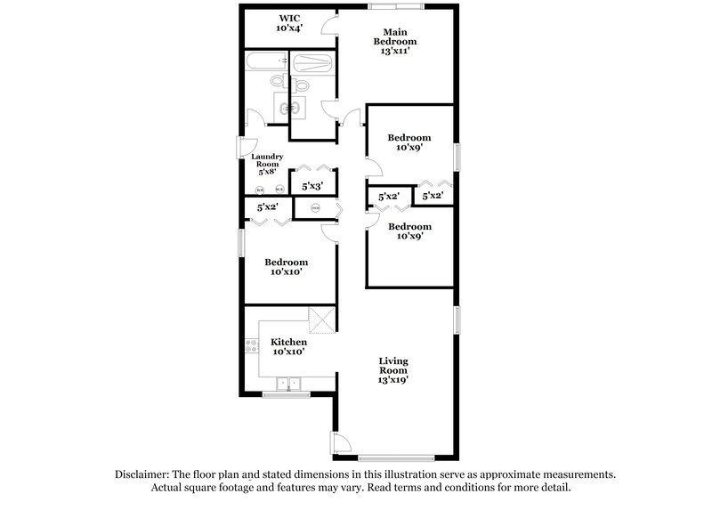1,435/Mo, 1833 Broadway Ave Jacksonville, FL 32209 Floor Plan View