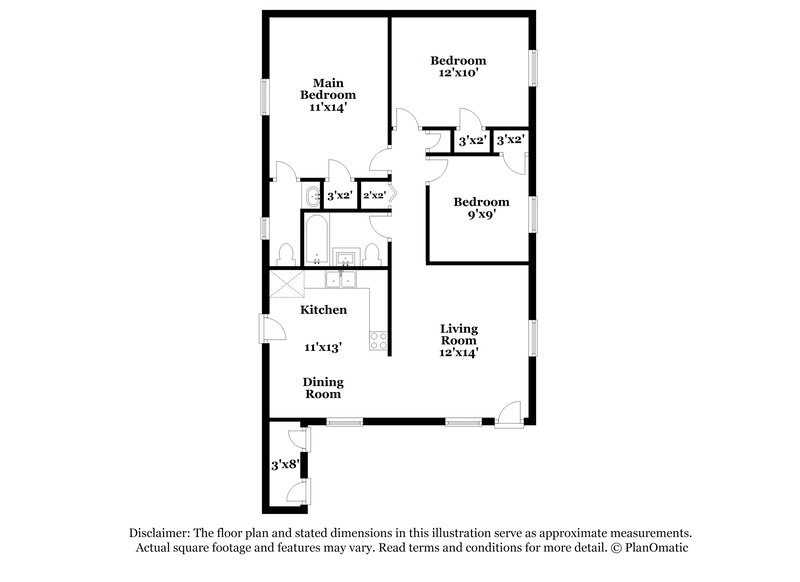 1,075/Mo, 1849 W 28th St Jacksonville, FL 32209 Floor Plan View