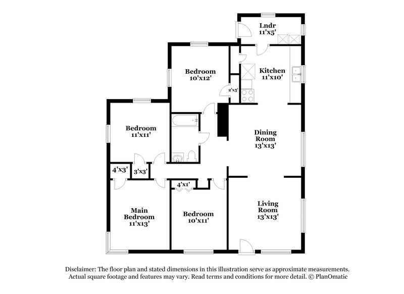 1,275/Mo, 1850 W 24th St Jacksonville, FL 32209 Floor Plan View
