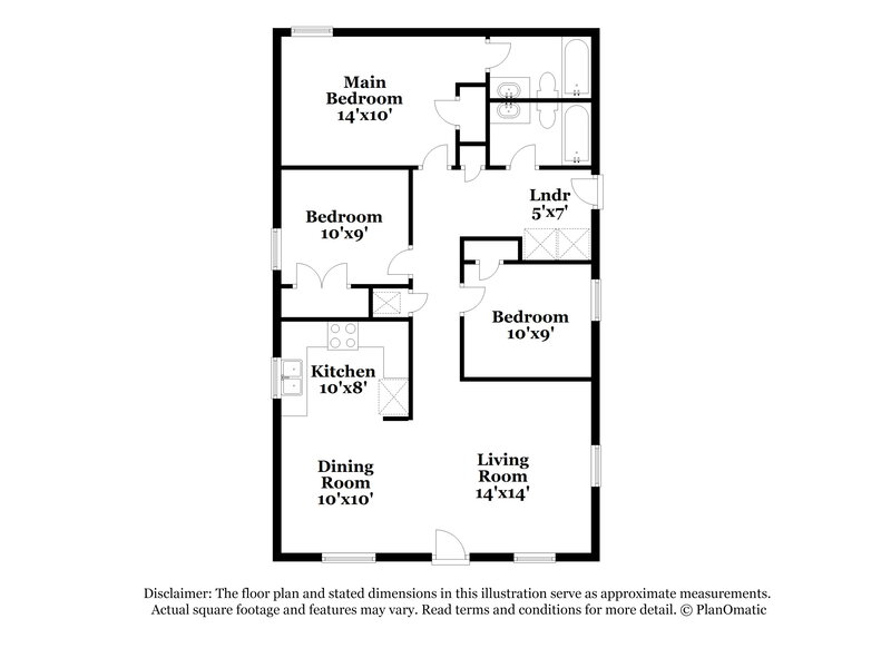 1,250/Mo, 2079 McQuade St Jacksonville, FL 32209 Floor Plan View