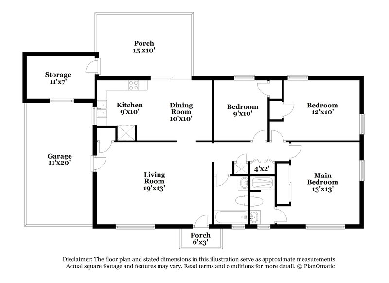 1,475/Mo, 2085 Hugh Edwards Dr Jacksonville, FL 32210 Floor Plan View