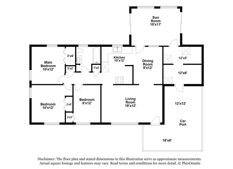 1,260/Mo, 2123 Patou Dr W Jacksonville, FL 32210 Floorplan View