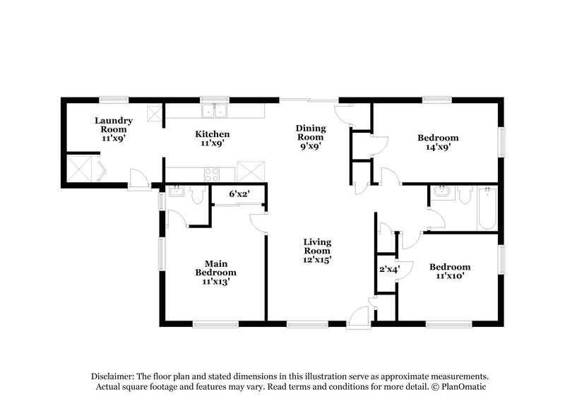 1,280/Mo, 2140 Sunrise Dr Jacksonville, FL 32246 Floor Plan View