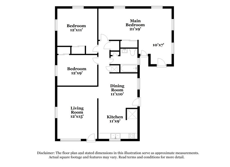1,045/Mo, 2260 W 15th St Jacksonville, FL 32209 Floor Plan View