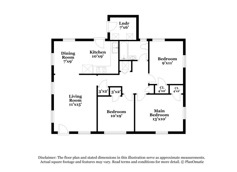 1,315/Mo, 2448 Ellington Ave Jacksonville, FL 32209 Floorplan View