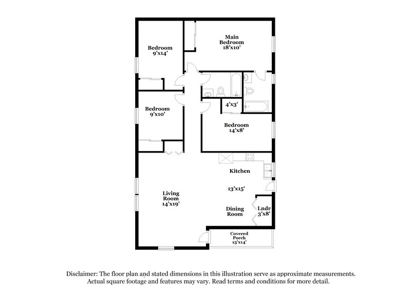 2,110/Mo, 2871 W 8th St Jacksonville, FL 32254 Floor Plan View