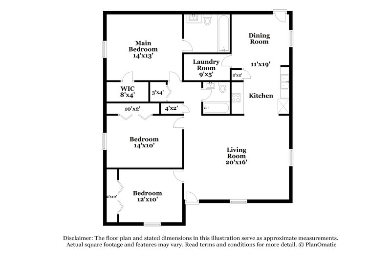 1,325/Mo, 2915 Lucoma Dr Jacksonville, FL 32254 Floor Plan View