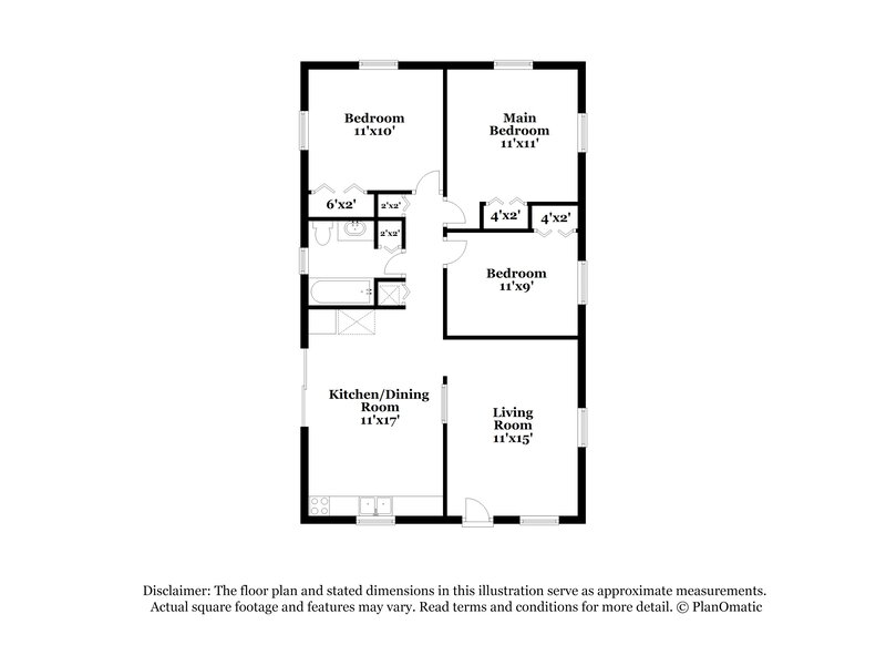 1,305/Mo, 3118 Phyllis St Jacksonville, FL 32205 Floor Plan View