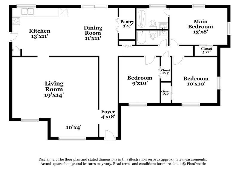 1,600/Mo, 3427 Clyde Dr Jacksonville, FL 32208 Floor Plan View