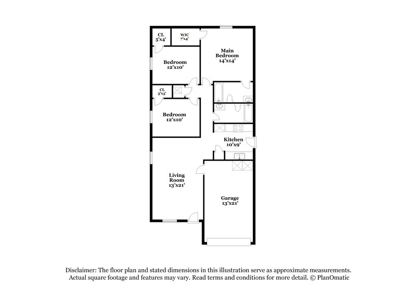 1,530/Mo, 3633 Drew St Jacksonville, FL 32207 Floor Plan View