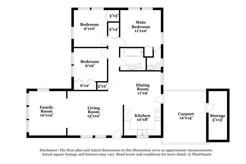 1,340/Mo, 4815 Andromeda Rd Jacksonville, FL 32210 Floor Plan View