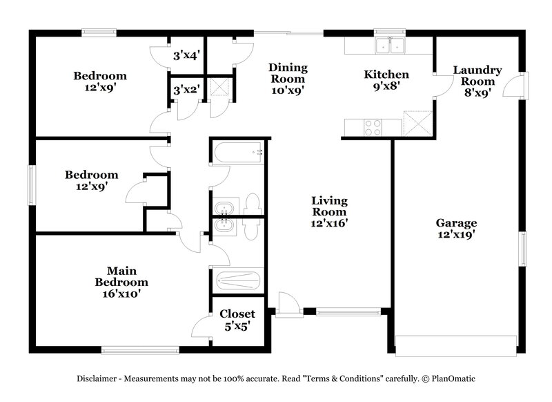 1,370/Mo, 5049 Yearling Ln Jacksonville, FL 32210 Floor Plan View