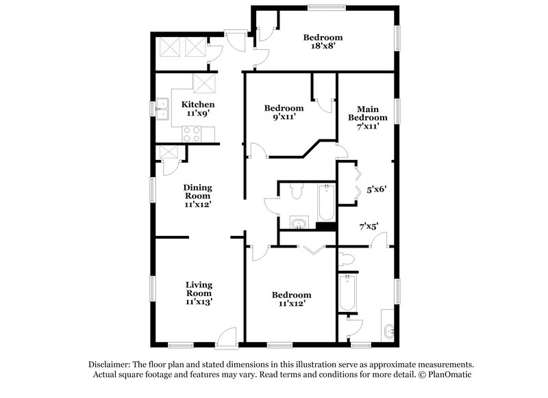 1,415/Mo, 505 E 44th St Jacksonville, FL 32208 Floor Plan View