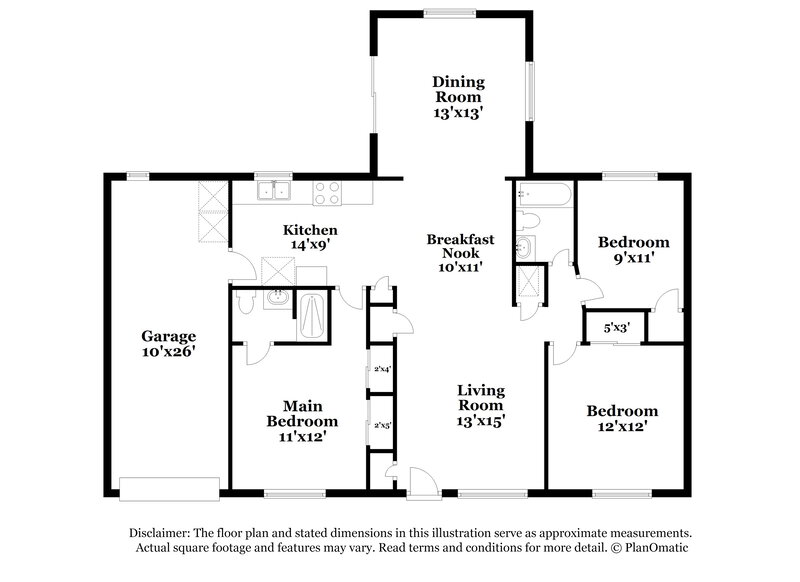 1,585/Mo, 5134 Acoma Ave Jacksonville, FL 32210 Floor Plan View