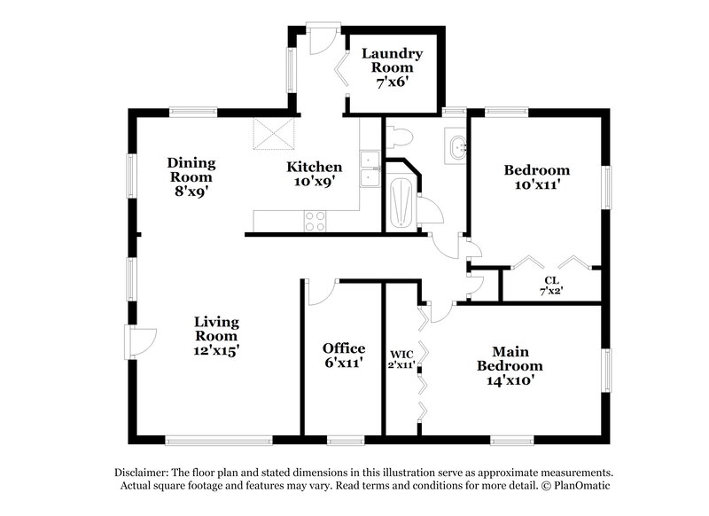1,265/Mo, 5339 Newcombe Rd Jacksonville, FL 32209 Floor Plan View