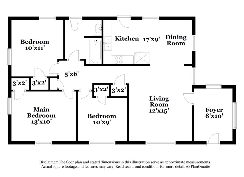 1,640/Mo, 5528 Vernon Rd Jacksonville, FL 32209 Floorplan View