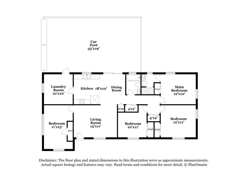 1,695/Mo, 5664 Hillman Dr Jacksonville, FL 32244 Floorplan View
