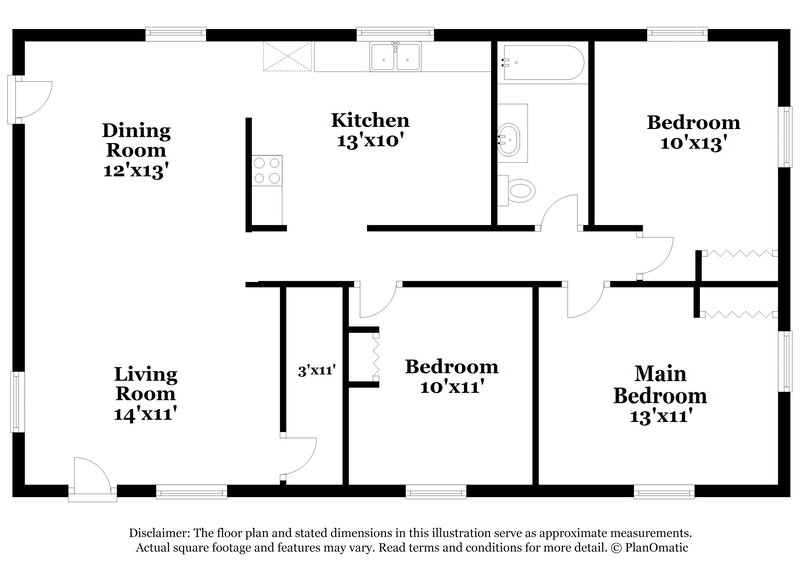 1,940/Mo, 5816 Sonora Dr W Jacksonville, FL 32244 Floor Plan View
