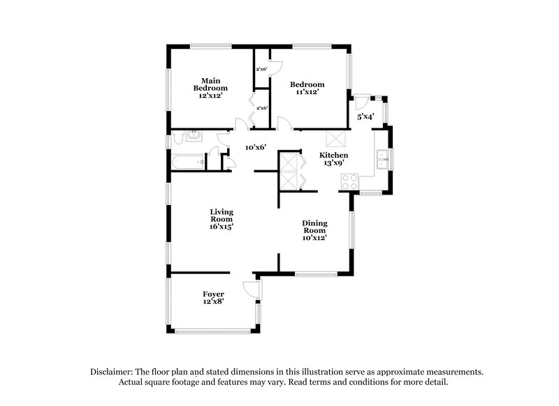 1,170/Mo, 6403 Kathryn Dr Jacksonville, FL 32208 Floor Plan View