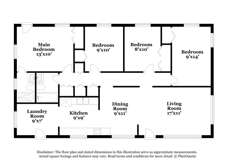 1,400/Mo, 6656 Valiant Dr Jacksonville, FL 32210 Floor Plan View