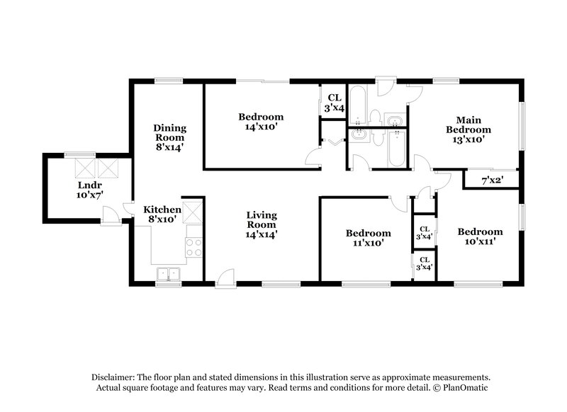 1,595/Mo, 6736 Harlow Blvd Jacksonville, FL 32210 Floor Plan View