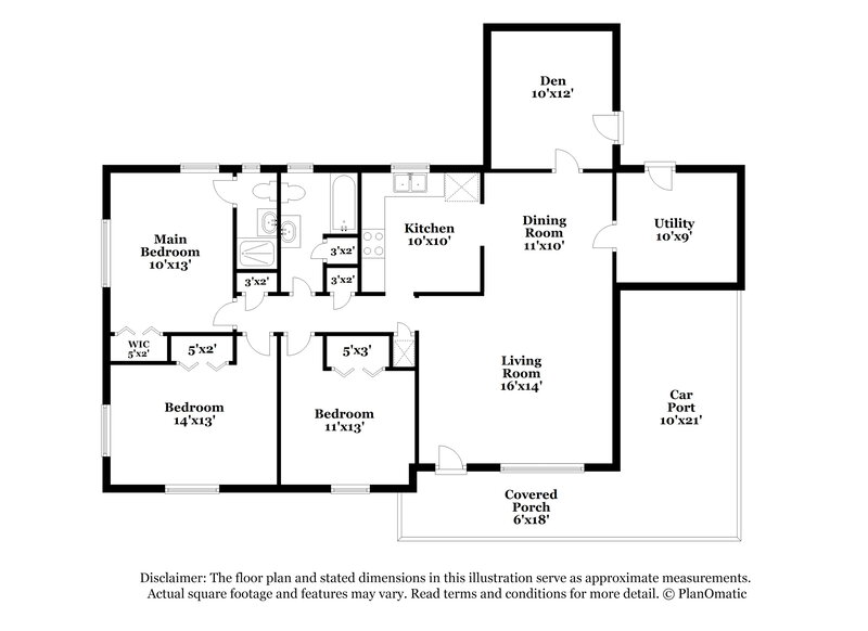 1,600/Mo, 7059 Melvin Rd Jacksonville, FL 32210 Floor Plan View