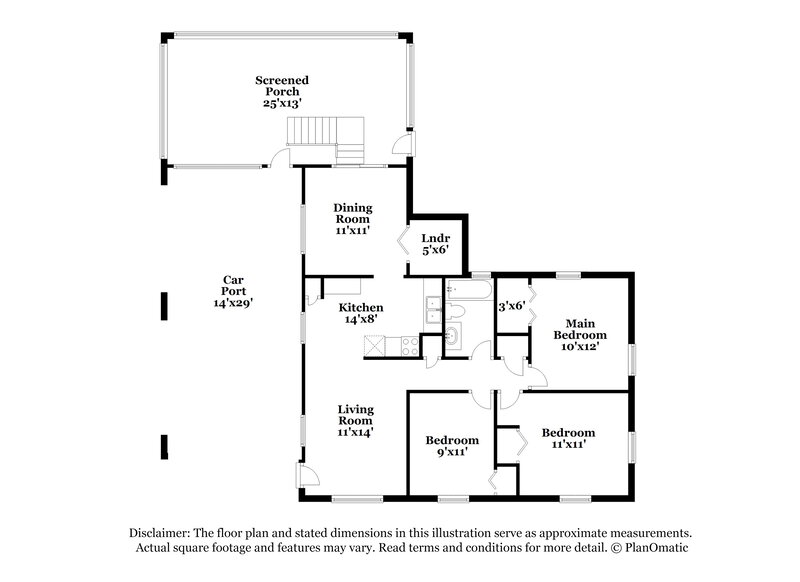 1,210/Mo, 7211 Rhode Island Dr E Jacksonville, FL 32209 Floor Plan View