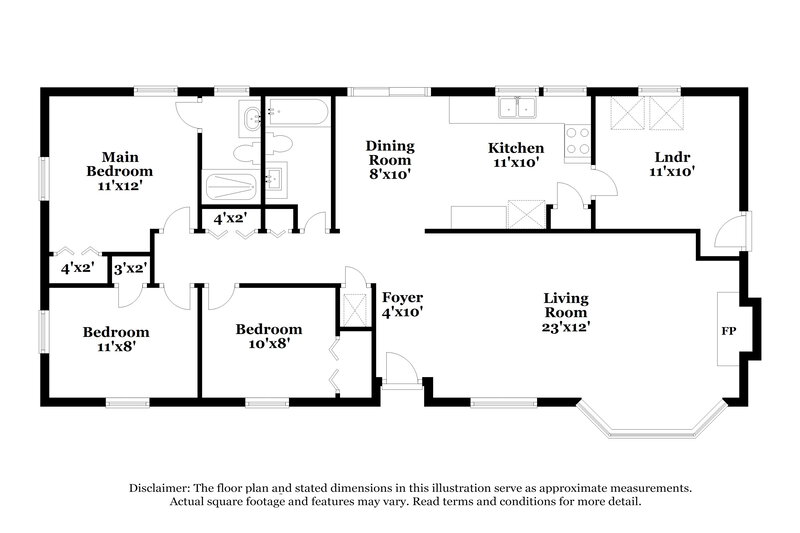 1,560/Mo, 7563 Patrice Ct Jacksonville, FL 32210 Floorplan View