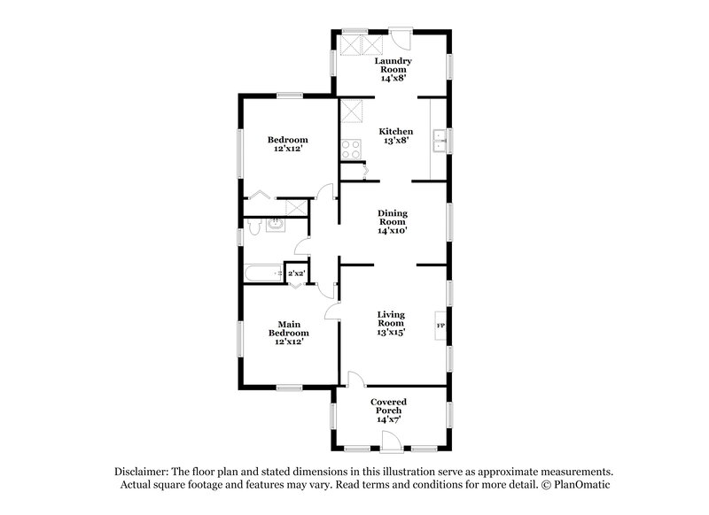 1,250/Mo, 758 Mackinaw St Jacksonville, FL 32254 Floor Plan View