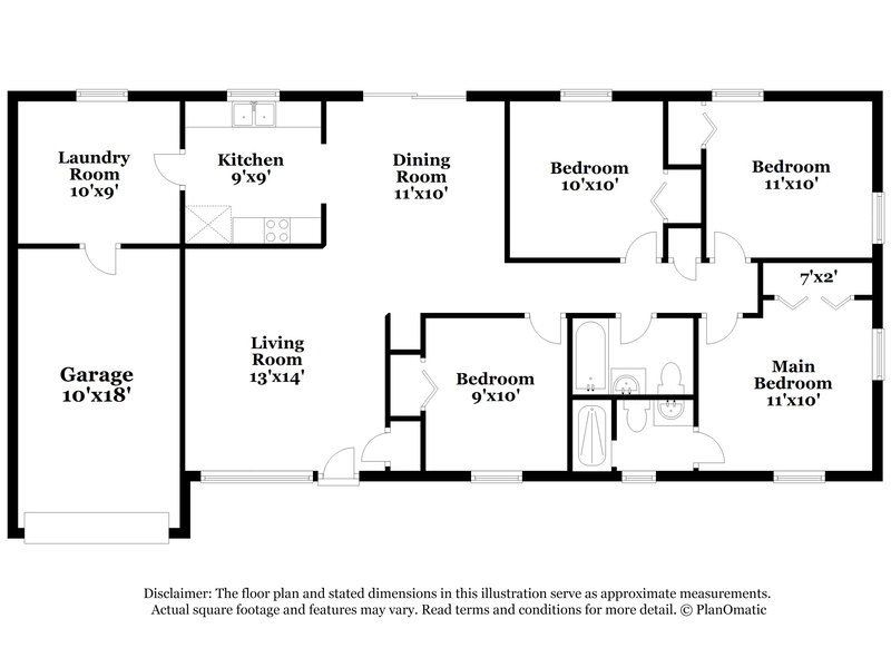 1,620/Mo, 7594 Raborn Ln Jacksonville, FL 32210 Floorplan View