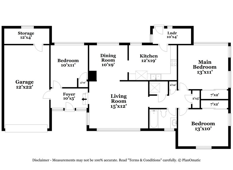 1,300/Mo, 7812 Denham Rd E Jacksonville, FL 32208 Floor Plan View