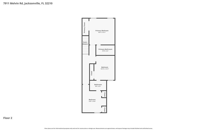 1,735/Mo, 7911 Melvin Rd Jacksonville, FL 32210 Floor Plan View 2