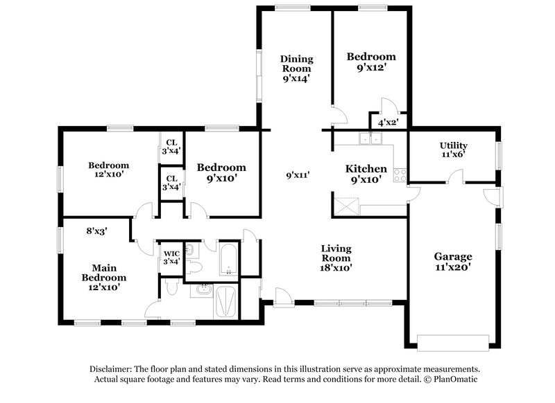 1,585/Mo, 7967 Jaguar Dr Jacksonville, FL 32244 Floor Plan View