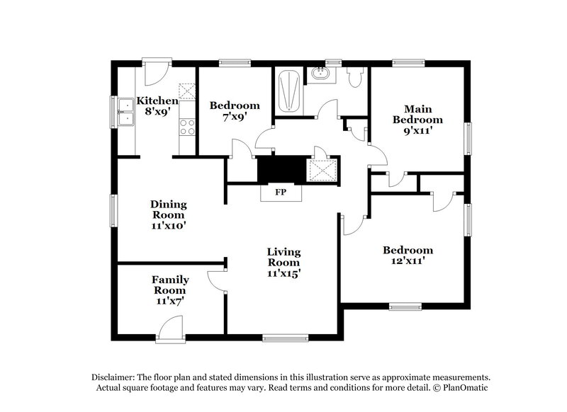 1,150/Mo, 8115 Hawthorne St Jacksonville, FL 32208 Floor Plan View