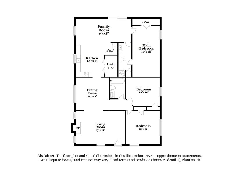 1,950/Mo, 914 Allison St Jacksonville, FL 32254 Floor Plan View