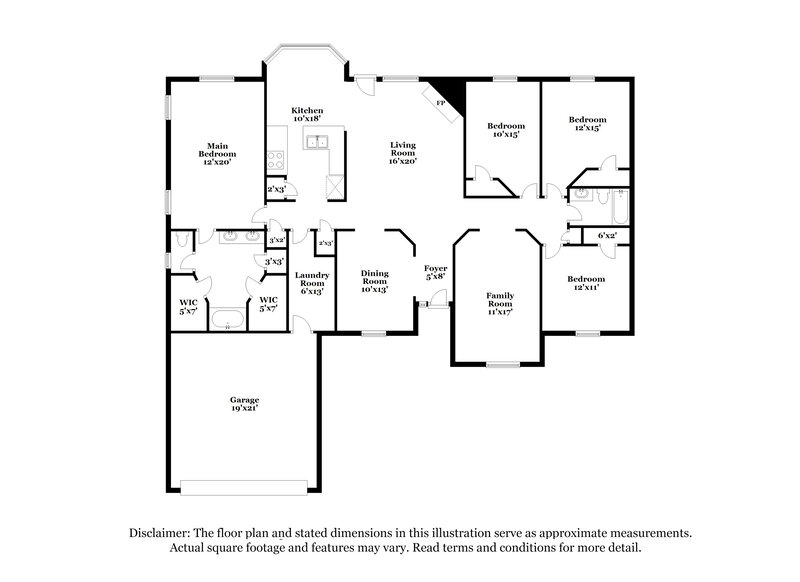 2,320/Mo, 5307 Marsala Ln Jacksonville, FL 32244 Floor Plan View