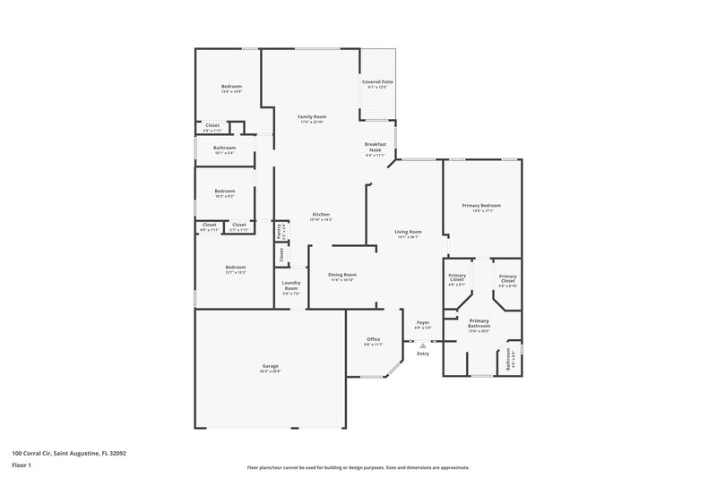 3,450/Mo, 100 Corral Cir Saint Augustine, FL 32092 Floor Plan View