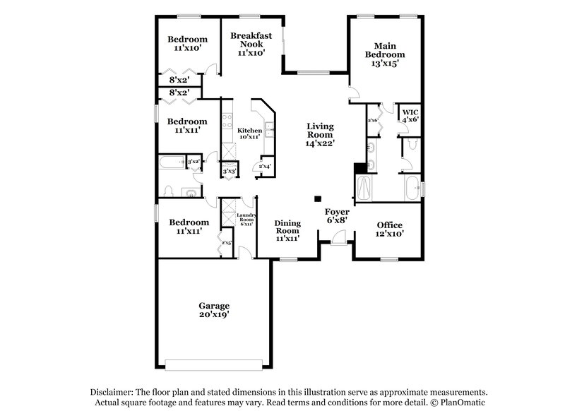 2,500/Mo, 75094 Fern Creek Dr Yulee, FL 32097 Floorplan View