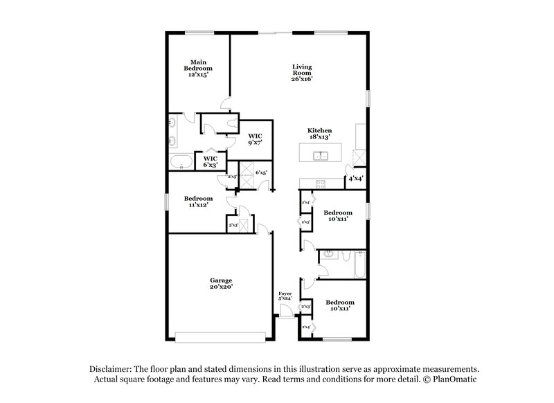 2,235/Mo, 1949 Rock Springs Way Middleburg, FL 32068 Floorplan View