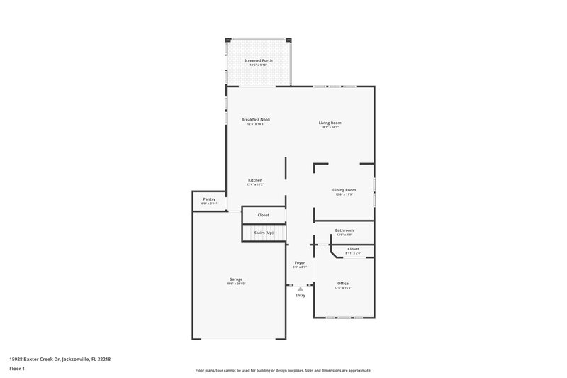 2,745/Mo, 15928 Baxter Creek Dr Jacksonville, FL 32218 Floorplan View