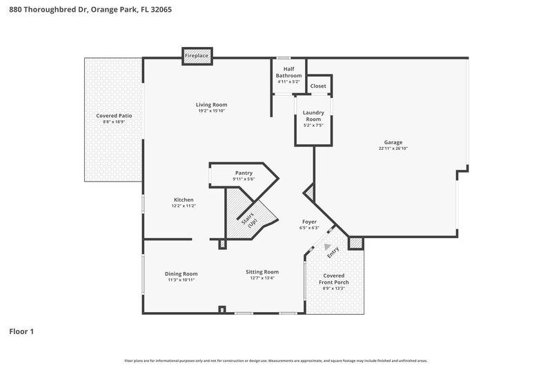 2,515/Mo, 880 Thoroughbred Dr Orange Park, FL 32065 Floor Plan View